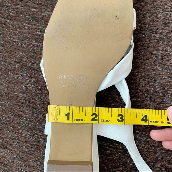 Vintage Genuine Leather White Strappy Sandals - Picture 11 of 11